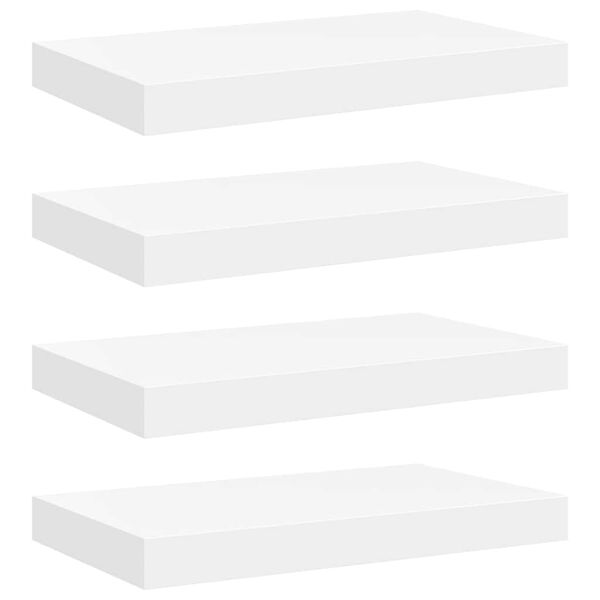 vidaXL Plutajuće zidne police 4 kom bijele 40 x 23 x 3,8 cm MDF