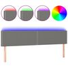 vidaXL LED uzglavlje tamnosivo 160x5x78/88 cm od tkanine
