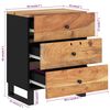 vidaXL Noćni ormarić 50x33x62 masivno drvo bagrema i konstruirano drvo