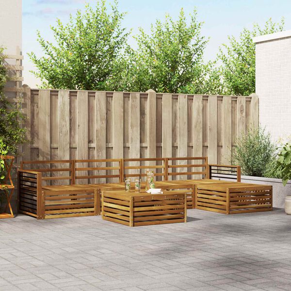 vidaXL Set vanjskih sofa 6 pcs Prirodna