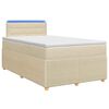 vidaXL Boxspring krevet s madracem Krem 120 x 190 cm Tkanina