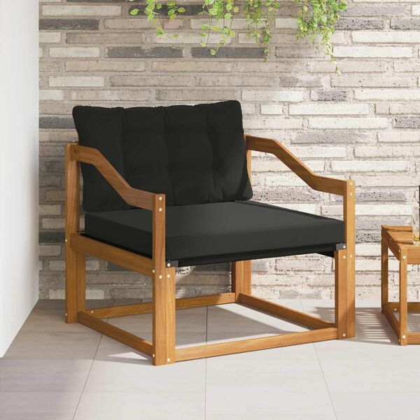 vidaXL Set vanjskih sofa Čvrsto drvo akacije i Textilene Prirodna