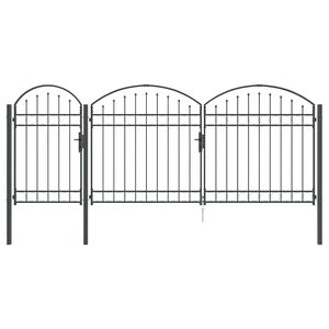 vidaXL Vrata Ograde za Vrt s Arhivnim Vrh ASSEN 400 x 100 cm Čelik