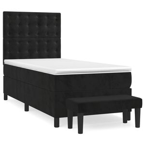 vidaXL Box spring krevet s madracem crni 80 x 200 cm bar&scaron;unasti