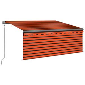 vidaXL Automatska tenda roleta i senzor LED 3,5x2,5 m narančasto-smeđa