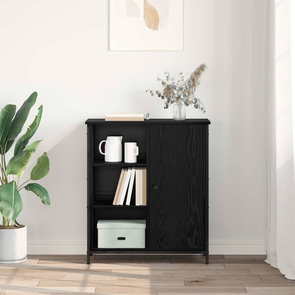 vidaXL Kreveta Crni hrast 70 x 30 x 80 cm Konstruirano drvo