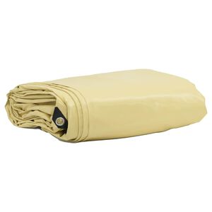 vidaXL Cerada 650g / m&sup2; Bež 2 x 3 m Platno s PVC premazom