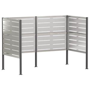 vidaXL Ekran za kante za smeće 167 x 85 x 113 cm Nehrđajući čelik