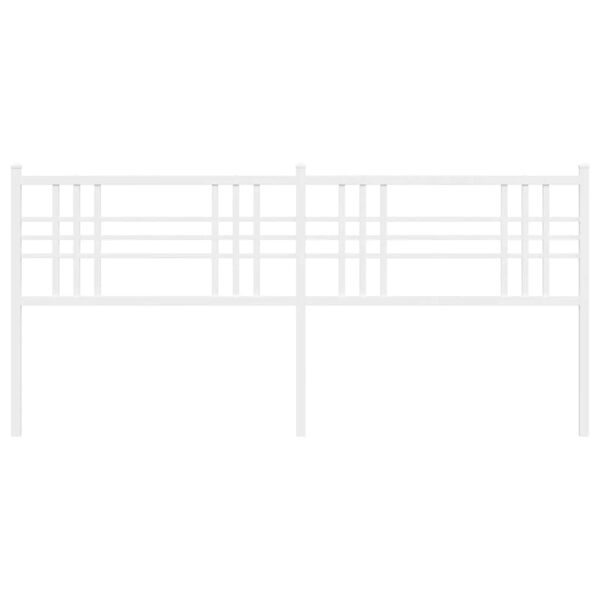 vidaXL Metalno uzglavlje bijelo 180 cm