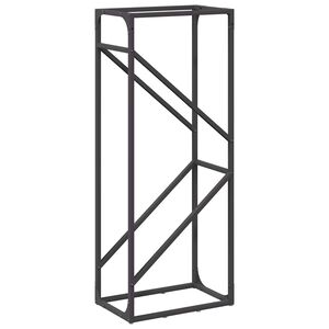 vidaXL Stalak za drva crni 40x25x100 cm hladno valjani čelik