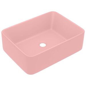 vidaXL Luksuzni umivaonik mat ružičasti 41 x 30 x 12 cm keramički