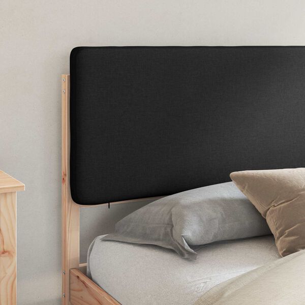 vidaXL Krevetni okvir s tapiciranim uzglavljem Crna 180 x 200 cm