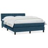 vidaXL Box Spring krevet s madracem tamnoplavi 140x220 cm bar&scaron;un