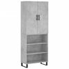 vidaXL Visoka komoda siva betona 69,5x34x180 cm od konstruiranog drva
