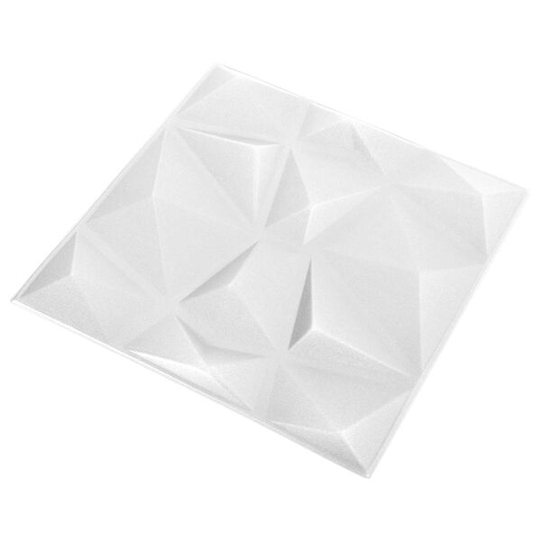 vidaXL Zidne panele 12 pcs Origami bijela 50 x 50 cm XPS pjena