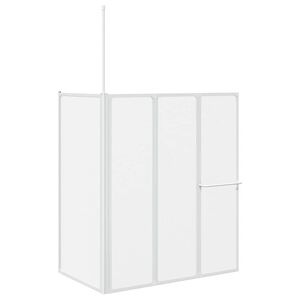 Zaslon za tu&scaron;-kadu L-oblika 70 x 120 x 137 cm 4 panela sklopivi