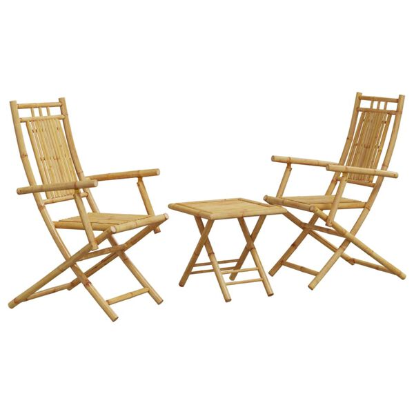 vidaXL 3-dijelni bistro set od bambusa