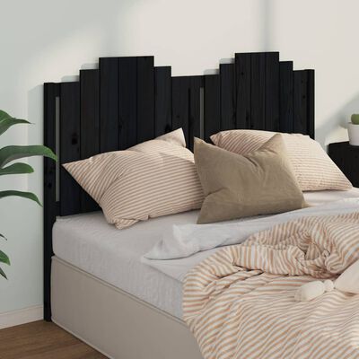 vidaXL Uzglavlje za krevet crno 166 x 4 x 110 cm od masivne borovine
