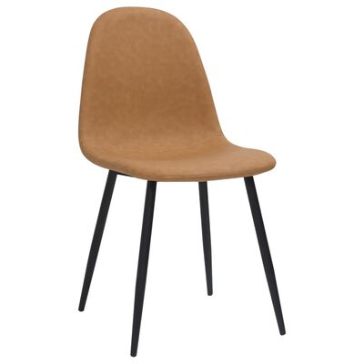 vidaXL Blagovaonske stolice 4 kom 45x53,5x83cm svjetlosmeđe lažna koža