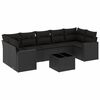 vidaXL 8-dijelni set vrtnih sofa od poliratana s jastucima crni