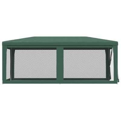 vidaXL Šator za zabave sa 6 mrežastih bočnih zidova zeleni 3x6 m HDPE