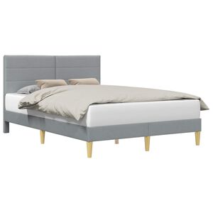 vidaXL Krevetna konstrukcija Svjetlosiva 120 x 200 cm Tkanina