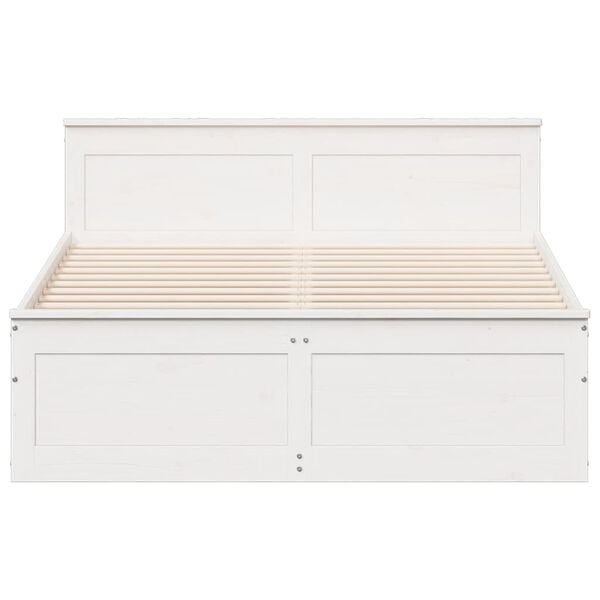 vidaXL Okvir kreveta bez madraca s uzglavljem 150x200 cm od borovine