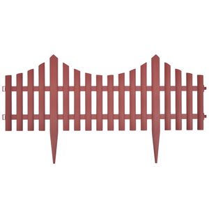 vidaXL Pregrade za travnjak 17 kom 10 m smeđe