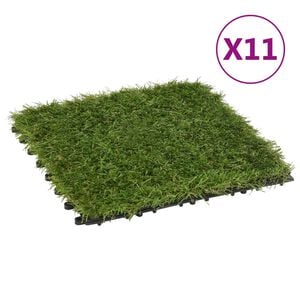 vidaXL Pločice umjetne trave 11 kom 30 x 30 cm zelene