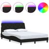 vidaXL Okvir kreveta s LED-om bez madraca crni 140 x 190 cm od tkanine
