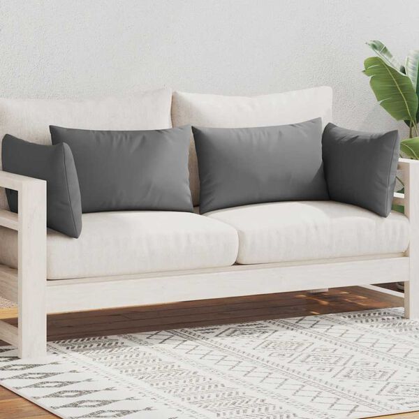 vidaXL Vrtni jastuci 4 kom 60 x 40 cm sivi