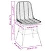 vidaXL Stolac za blagovanje 2 pcs Prirodna 44 x 47 x 85 cm