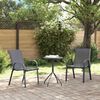 vidaXL Bistro set za vrt 3 pcs Siva Čelik