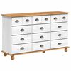 vidaXL Komoda ASKIM Bijelo 79 x 40 x 133,5 cm Čvrsto borovo drvo