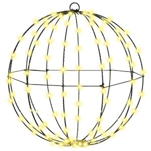 vidaXL Lopta Topla bijela 40 x 40 x 42 cm Metal 120 LED lampica