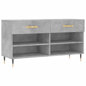 vidaXL Klupa za cipele siva boja betona 102x35x55 cm konstruirano drvo
