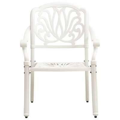 vidaXL Vrtne stolice od lijevanog aluminija 2 kom bijele