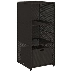 vidaXL Vrtni ormarić za pohranu crni 50 x 55 x 115 cm od poliratana