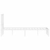 vidaXL Metalni okvir za krevet s uzglavljem bijeli 120 x 190 cm