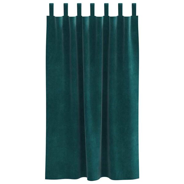 vidaXL Zavjese za zamračivanje 2 pcs Tamnozelena 140 x 175 cm Baršun