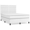 vidaXL Krevet s oprugama i madracem bijeli 140x200 cm od umjetne kože