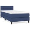 vidaXL Krevet s oprugama i madracem plavi 100 x 200 cm od tkanine