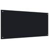 vidaXL Kuhinjska za&scaron;tita od prskanja crna 120 x 60 cm kaljeno staklo