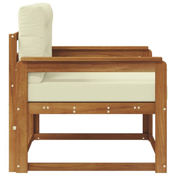 vidaXL Srednja sofa za van Čvrsto drvo akacije Prirodna