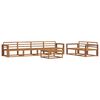vidaXL Set vanjskih sofa 7 pcs Prirodna Čvrsto drvo akacije