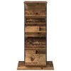 vidaXL Polica za časopise s policom Staro drvo 68 x 40 x 123.5 cm