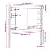 vidaXL Uzglavlje bijelo 81 x 4 x 100 cm od masivne borovine