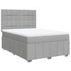 vidaXL Krevet box spring s madracem svjetlosiva 160x200 cm tkanina