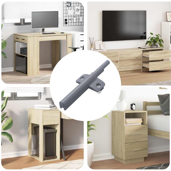 vidaXL Tihi zatvarač 1161 pcs Siva 125 x 47 x 15 mm PP