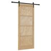 vidaXL Klizna vrata ORKDAL Prirodna 86 x 211 cm Masivna borovina